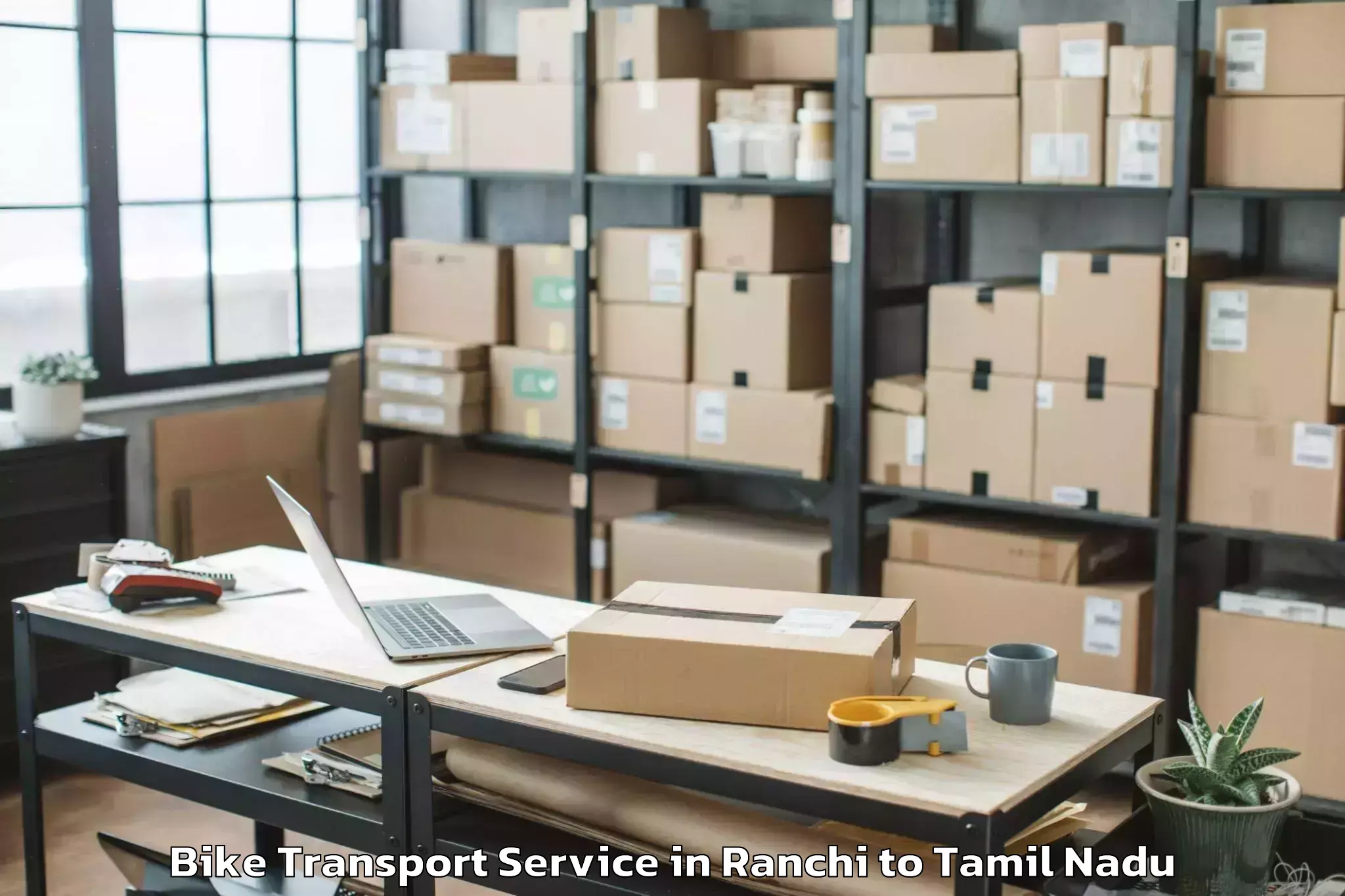 Easy Ranchi to Chennai Port Bike Transport Booking